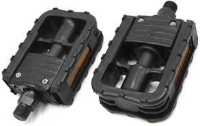 Partuto Black Aluminum Alloy MTB Bike Non-slip Folding Platform Pedals Pair Replacement