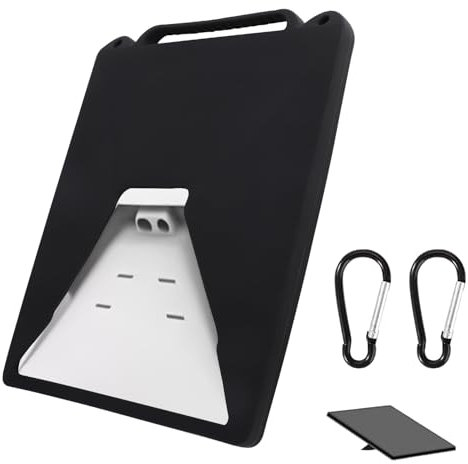 Custodia Compatibile con Starlink Mini, Copertura in Silicone per Parabola Satellitare con 2pz Ganci per Appendere la Parabola Satellitare allo Zaino per Segnale Non-Stop(Nero)