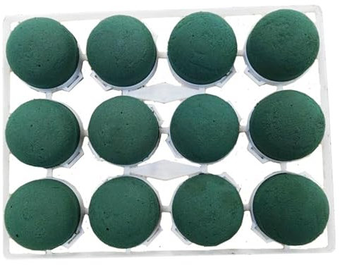 Csafyrt 12pcs Mousse Florale pour Bouteilles de vin, Mini-Porte-Mousse Floral Rond Supplies Multi-usages pour centres de Table de Mariage et décorations de Bouteilles de vin