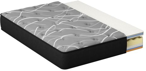 TEENO Colchones 135x190 | Altura 25cm | Colchón Viscoelástico | Multicapa | Firmeza Media | Hipoalergénico | 7 Zonas Confort | Extra Confort para Parejas | Cama Doble