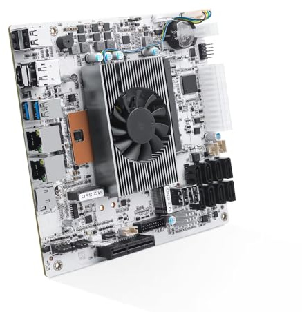 NAS Motherboard i5 8265U with 8 Bay SATA 3.0, Mini ITX Mainboard with 2 Port i226-V 2.5GbE LAN, 2xM.2 NVMe PCIe3.0 x2,DDR4 16G RAM 128G SSD, 4K HD DP NAS Board, PCI-E x4