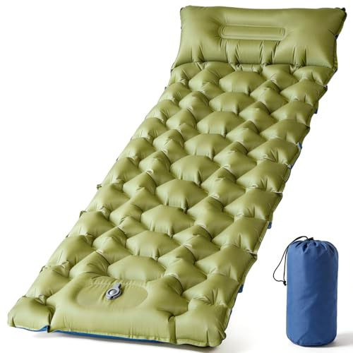 DoXtreme Self-Inflating Camping Mattress, Single Foot-Portable Sleeping Mat | Travel & Home Use, Backpacking & Hiking, 2-in-1 Convertible Design for Outdoor, Festivals (195 x 66 x 10 cm)