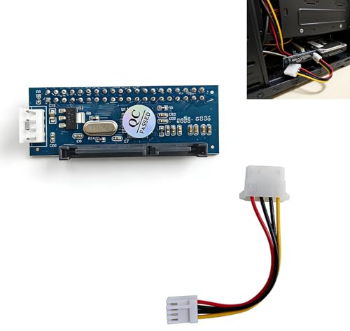 IDE/PATA Adaptateur Convertisseur 40 Broches vers SATA Femelle, Adaptateur pour Disque Dur Interne 3,5 Pouces, Convertisseur IDE vers SATA USB pour Ordinateur de Bureau et Disques Durs IDE 3.5