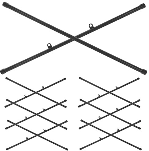 PACKOVE Set 10 Pezzi Asta Appendi Poster in Abs Nero 53 Cm Ganci e Cappucci, Cornice Plastica per Quadri, Decorazione Murale per Negozi e Studi Fotografici