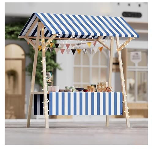 Carrito de venta plegable móvil, puesto de comida ligero para perros calientes, helado y café, cabina de mercado portátil