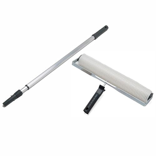 Entlüftungsroller Stachelwalze Entlüftungswalze Igelwalze Betonentlüfterrolle 40cm + Teleskopstiel