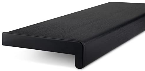 TJ Fensterbank Innen Kunststoff Graphit Optik / 10 x 50 cm Fensterbank inkl. Seitenabschluss/PVC Fensterbank nach Maß/Fensterbank Innen kratzfest und feuchtigkeitsundurchlässig