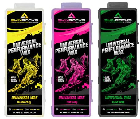 SkinRocks Cera universal para esquís y snowboard, 750 g, mezcla de colores