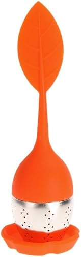 Useful and Practical Orange Tea Infuser Silicone Tea Ball Leaf Tea Strainer for Brewing Appliance Spice Filter Kitchen Tools Tea Accessories Tea Filters Balls, Strainers and Filters