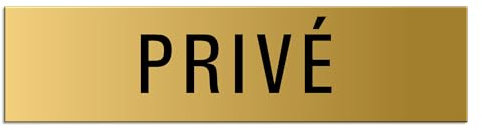 Cartel Propiedad Privada, Placa de Puerta 160x40 mm de Señalización Aluminio Aspet Latón