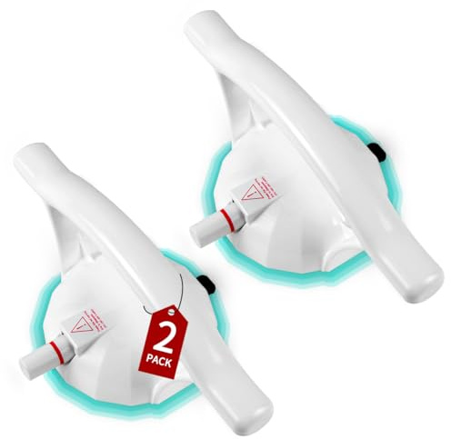 Lot de 2 poignées d'appui avec indicateur rouge pour personnes âgées ventouse sous vide sans outil aide au bain mobile et main courante de sécurité