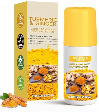 Turmeric & Ginger Arthri-tis Pa-in Relief Cream – Joint Relief Cream for Arthri-tis, Muscle and Knee Pa-in, Deep Massage for Neck, Back, Hands – Non-Greasy, Fast Absorbing (1PC)