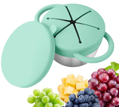 Contenitori Per Spuntini Per I Più Piccoli - Tazza Portamerenda Antigoccia Per Bambini Con Coperchio Ermetico - Barattolo Organizzatore Multifunzionale Per Cibo Ideale Per Escursioni Spiaggia