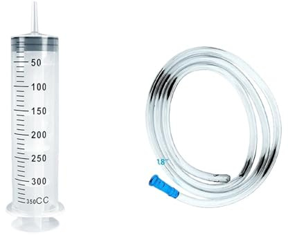 100 ml till 550 ml stor spruta med rör för olja, lim och hydroponics (350 ml och hus)