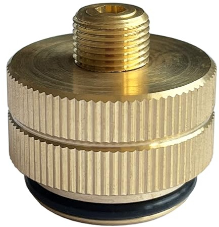 Camping Gas Cartridge Adapter Converter Easy Clic Input and EN417 Lindal Valve Output