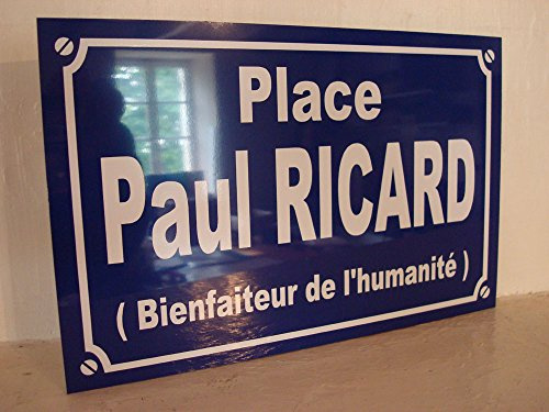Paul RICARD Plaque de rue humour création collector