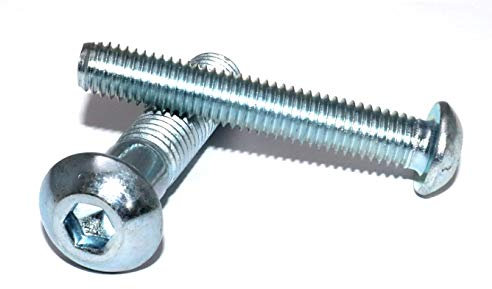 Flachkopfschrauben mit Innensechskant M8x20 DIN 7380-1 Stahl verzinkt 10.9 Stückzahl 25 Linsenkopfschrauben Linsenschrauben Rundkopfschrauben Flanschschrauben