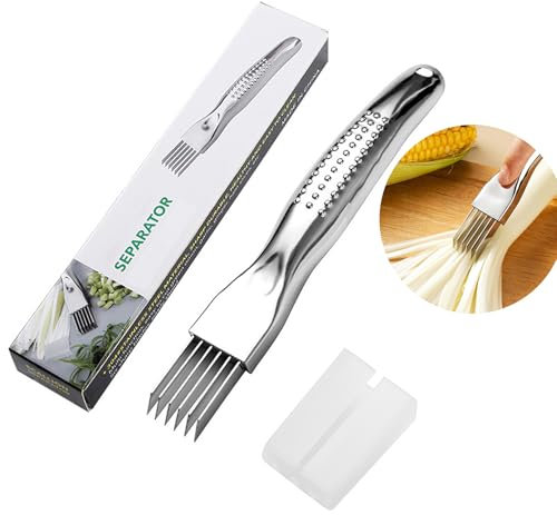 Affetta Cipolla Verde,Coltello da Cipolla Verde Taglia-Cipollotti in Acciaio Inossidabile Coltello da Triturazione Per Molti Frutti e Verdure