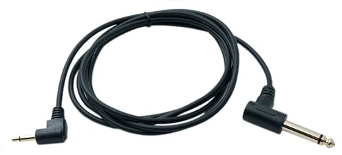 System-S Câble audio 180 cm mono TS jack 6,35 mm mâle vers fiche mâle 3,5 mm coudée