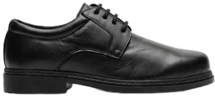 Zapatos de vestir de cuero negros para hombre con cordones Derby