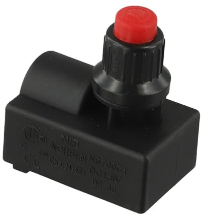 FACAIIO Encendedor electrónico con botón pulsador para calentador de patio, fogata de gas, parrilla, estufa, color negro, con cable, requiere batería AAA