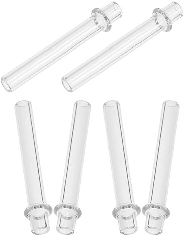 ARTSEWPLY Lot de 6 Supports de Mèche en Verre pour Lampes à Huile Tube Cylindrique 4 MM Diamètre pour Lampes à Pétrole Usage Quotidien Flamme Fiable