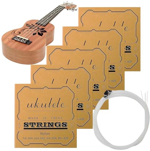 Ukulele-strängar | 5 uppsättningar för reparation av musikinstrument | Byte av Ukulele Nylonsträngar, För Konsert Festivaler Nybörjarstudier I