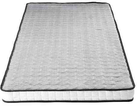 QSOST Matelas 90x190 Federkernmatratze Élastique - Ergonomique, Convient pour Toutes Les Positions de Sommeil - Épaisseur 10 cm - Livraison Roulée et Vacuumpackée - Blanc