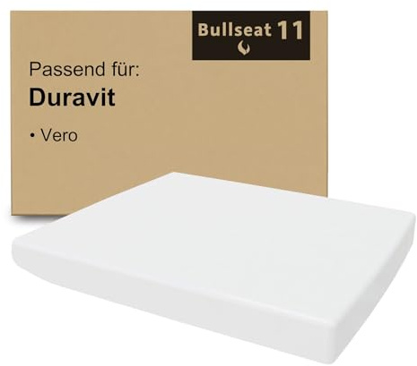 Bullseat toalettsits passar perfekt för Duravit Vero | Softclose automatisk sänkning | avtagbar | rostfritt stål fastsättning