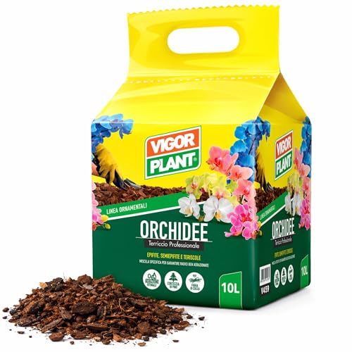 10 LITRI Terriccio per Orchidee Professionale con Corteccia di Pino, Fibra di Cocco e Torba Baltica - Substrato Aerato e Drenante per Orchidee Epifite e Terrestri - Ideale per Rinvaso e Coltivazione