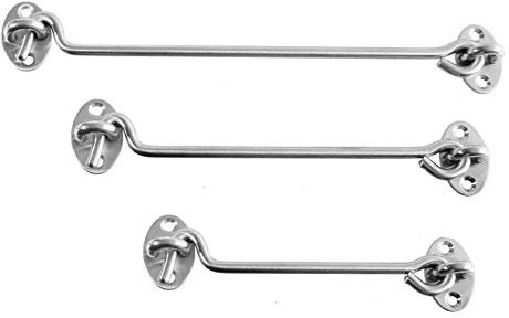 Edelstahl Sturmhaken für Türen und Fenster in 8 Längen (10cm)