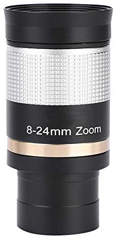 Lentille optique multi-enduite d'oculaire de zoom de 1,25 pouces 8-24 mm pour télescope, pour observer les paysages et les surfaces lunaires, les planètes, les nébuleuses, les amas et les nébuleuses d