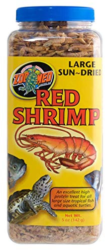 DBDPet Zoomed Large Sun-Dried Red Shrimp - Turtle Food - Includes Attached Pro-Tip Guide