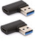 Tomost Right Angled USB C to USB Adapter, 90 Degree USB A to C Adaptor USB 3.0 Male to USB C Female Connector Compatible Cable Tablets Hubs like Samsung Note 10 Google Pixel 2Pcs (Right (Black))