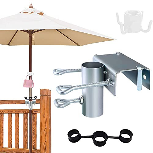Sonnenschirmhalter Balkongeländer Einstellbar,Platzsparende Sonnenschirm Halterung Balkon,Schirmhalterung Balkongeländer,Sonnenschirmständer (Up and down)