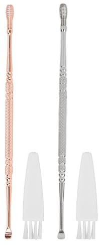 Herramienta De Extracción De Cera De Los Oídos, Extractor De Cera De Los Oídos En Espiral De Acero Inoxidable Con Mango Antideslizante, Ergonómico, Redondeado, Para Oreja(plata)