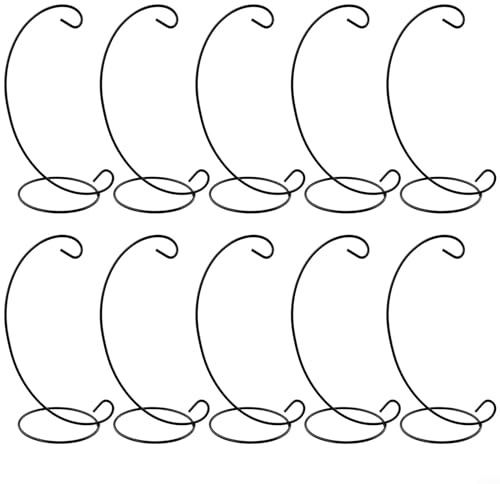 Zoegneer Soporte de hierro para colgar bolas de Navidad, soporte de flores, gancho de marco de hierro (10 piezas)