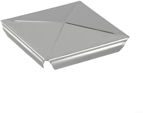 Tapa de poste de pirámide de acero inoxidable cuadrada para poste de valla galvanizada para jardín al aire libre 16-100 mm, 10 piezas (1 pieza de 100 mm)
