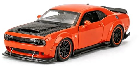 imtfzct Dodge Hellcat 1/32 Scale, Model Cars Diecast Alloy Toy Car Pull Back Vehicle Orange