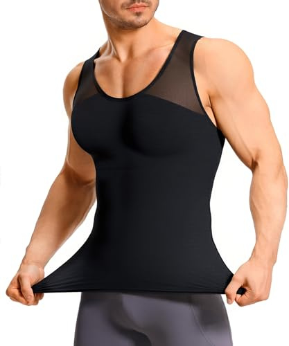 KUMAYES Débardeur de Compression Homme Gaine Ventre Plat Homme sous-vêtements Élasticité Musculation Gaine Amincissante
