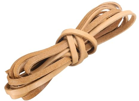 Kvartsman platt läderrem äkta 3 meter 5 mm lädersnöre, brun | Läderremmar läderremmar skosnören läderband för gör-det-själv hantverk armband handväska remmar