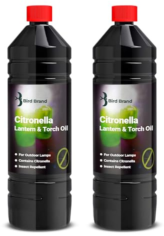 Quebec Insect Repelling Citronella Lamp Lantern and Torch Oil 2x1L – Outdoor Garden Torch Fuel with Citronella Essential Oil, Long Lasting Burn, Patio Mosquito Lantern Oil for Garden Camping