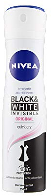 NIVEA Desodorante para mujer en spray invisible For Black&White Original – 150 ml