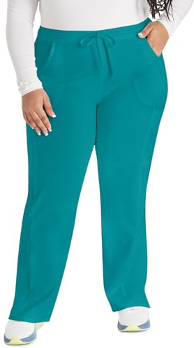 Dickies EDS Essentials Scrubs for Women, Drawstring Cargo Scrub Pants with Four-Way Stretch and Moisture Wicking DK010, XL, T Teal Blue
