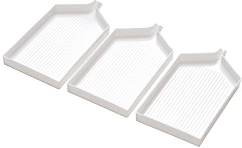 Huacan Diamond Painting Zubehör Große Kunststoff Tablett 3 Stück 5d Diy Diamant Malerei Tabletts für Rhinestone Steinen Organizer Handwerk Werkzeuge Kits