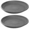 Acan Pack de 2 Platos de plástico para macetas de 50/60 cm Mediterránea. Bandejas, platillos, bajoplatos Redondos para tiestos de Interior, Exterior, jardín, terraza o balcón (Gris)