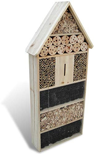 Ksodgun Insektenhotel Naturbelassenes Insekten Hotel Nistkasten für Bienen, Schmetterlinge, Käfer & andere Tiere XXL 50 x 15 x 100 cm