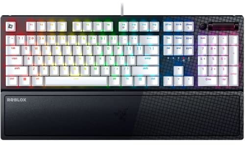 Razer BlackWidow V3 Mechanical Gaming Keyboard: Green Mechanical Switches - Tactile & Clicky - Chroma RGB Lighting - UV-Coated ABS Keycaps - Programmable Macros - Roblox Edition