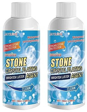 GYORI 2 Pezzi 2023 Nuovissimo Detergente Smacchiatore per Pietre, Detergente per Macchie di Olio per Marmo da Cucina, Lucidanti per Agenti di Placcatura in Cristallo di Pietra