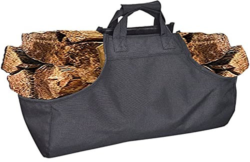 Firewood Bag Fireplace Log Holder Oxford Cloth Fireplace Log Carrier Holders Heavy Duty Logs Stacker Basket with Handles Kindling Large Stove Accessories for Outdoor